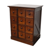 English Oak Apothecary Cabinet Cabinet, Early 20th Century