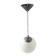Suspension boule vintage en opaline blanche