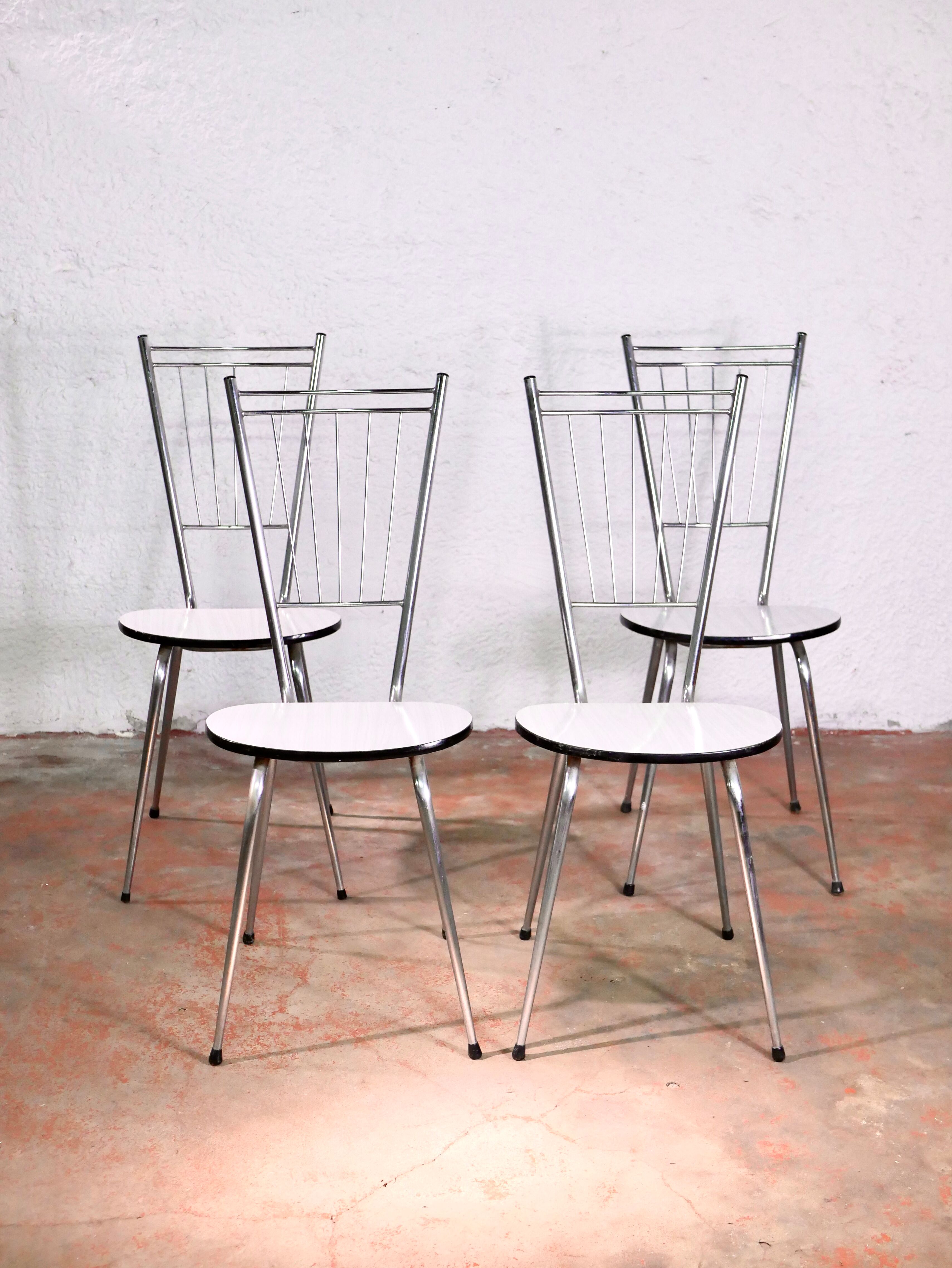 Series of 4 formica chairs