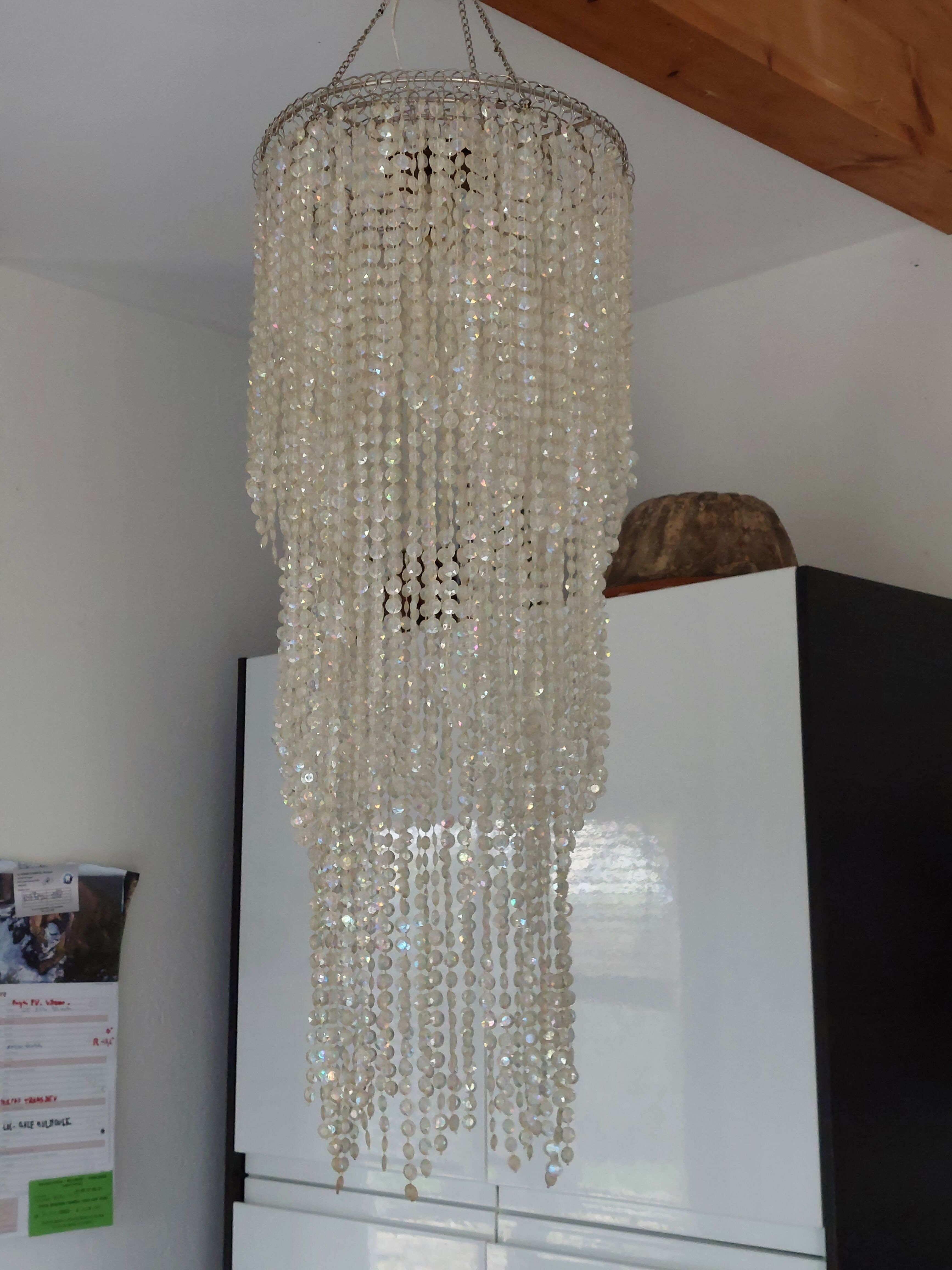 Baroque beaded pendant lamp