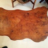 Coffee table in elm magnifier