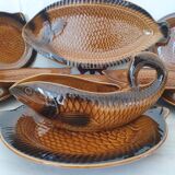 Sarreguemines 12-piece earthenware fish set