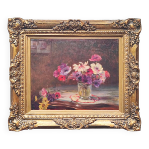 Peinture à l'huile florale