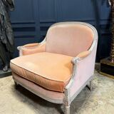 Marquise / Petit Canapé D’époque Napoléon III En Bois Peint, Finement Sculpté - XIXe