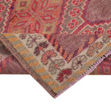 Hand-knotted rustic turkish red runner carpet 91 cm x 442 cm