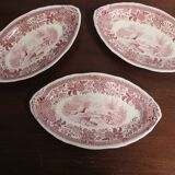Set of 3 Burgenland red Villeroy & Boch dishes