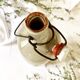 Old light gray enamelled stoneware hot water bottle
