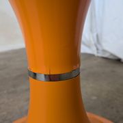 Orange Vintage Mushroom Stool “Jurček” by Meblo, 1960s – Space Age Retro
