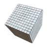 Cube en carreaux céramique, tabouret, bout de canapé