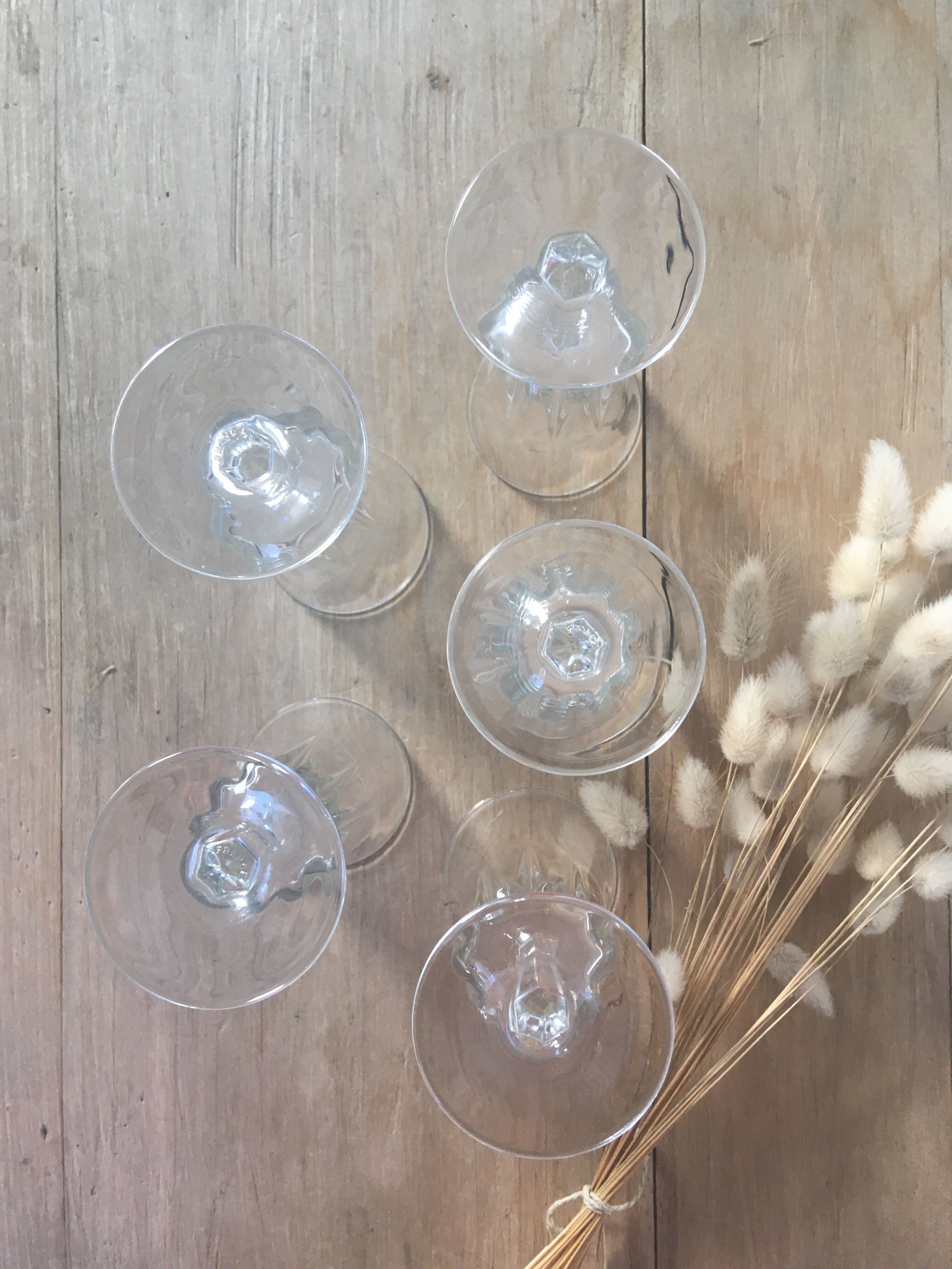 Vintage champagne flutes