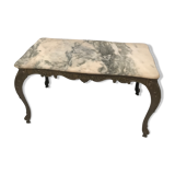 Louis XV style marble and brass coffee table