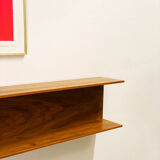 Mid-Century Modern Teak wall-mounted shelf by Walter Wirz for Wilhelm Renz, 150cm, 1960s