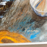 Ethnic painting signed Herrerias from 2005