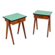 Pair of vintage compass legs bedside tables - circa 1960
