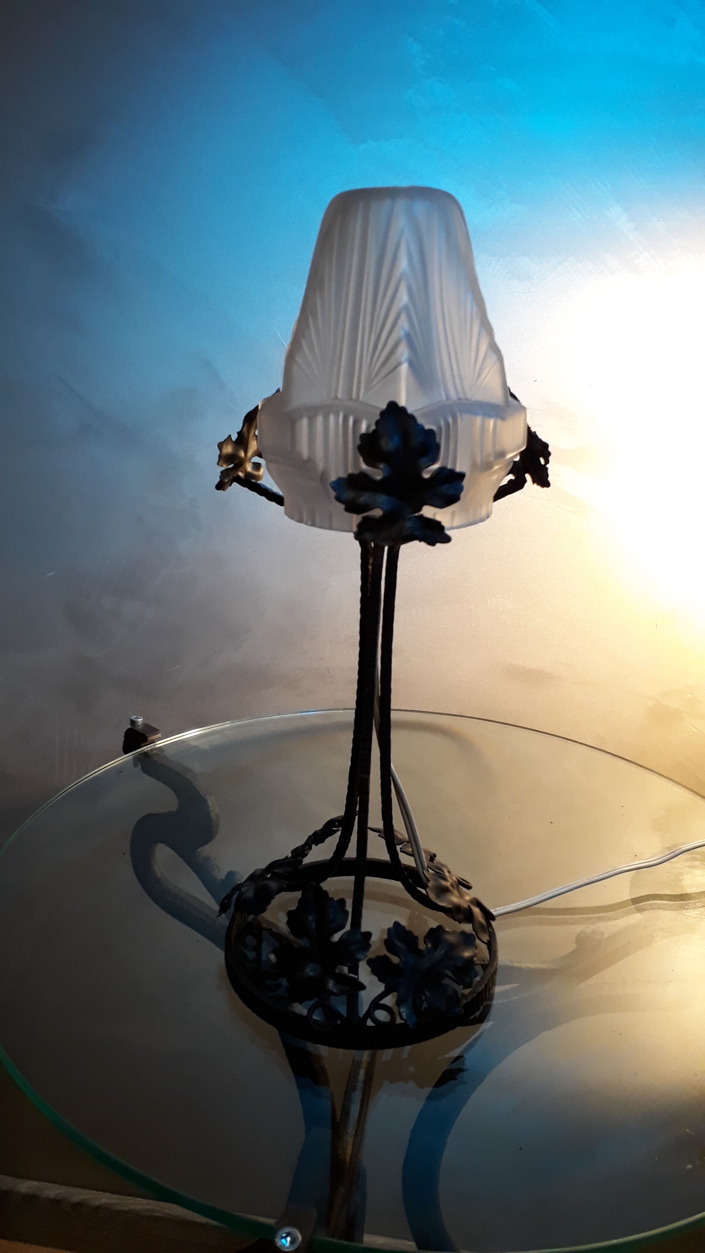 Steel lamp forged 1930