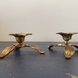 Set of 2 bronze candle holders