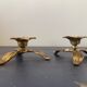 Lot de 2 bougeoirs en bronze