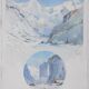 Aquarelle originale "Harmonie des hauteurs" signée René Leverd, Suisse