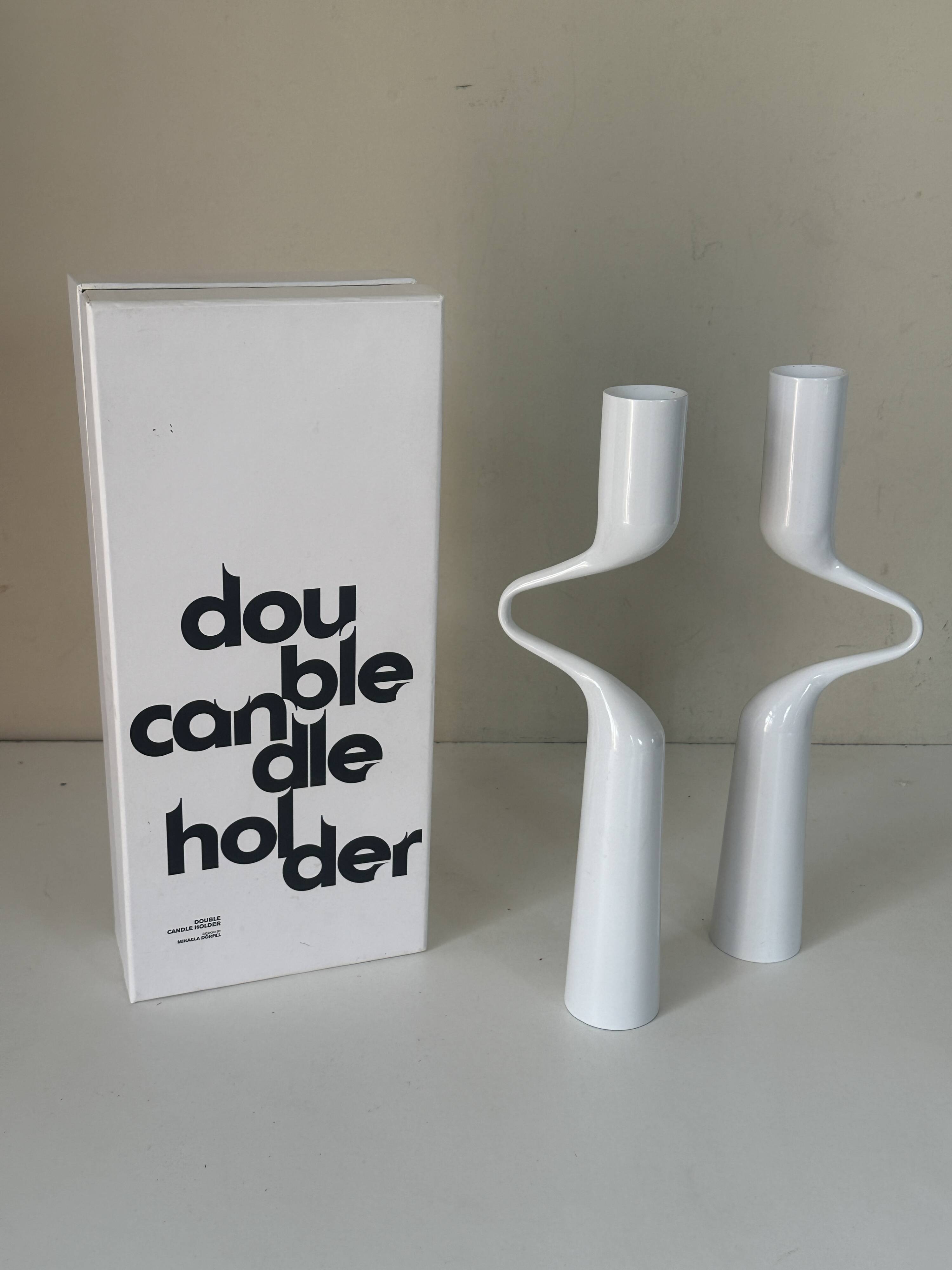 Pair of vintage IKEA Mikaela Dorfel design candlesticks