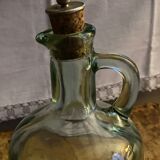 Pichet vert en verre vintage