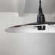 Black metal lampshade suspension