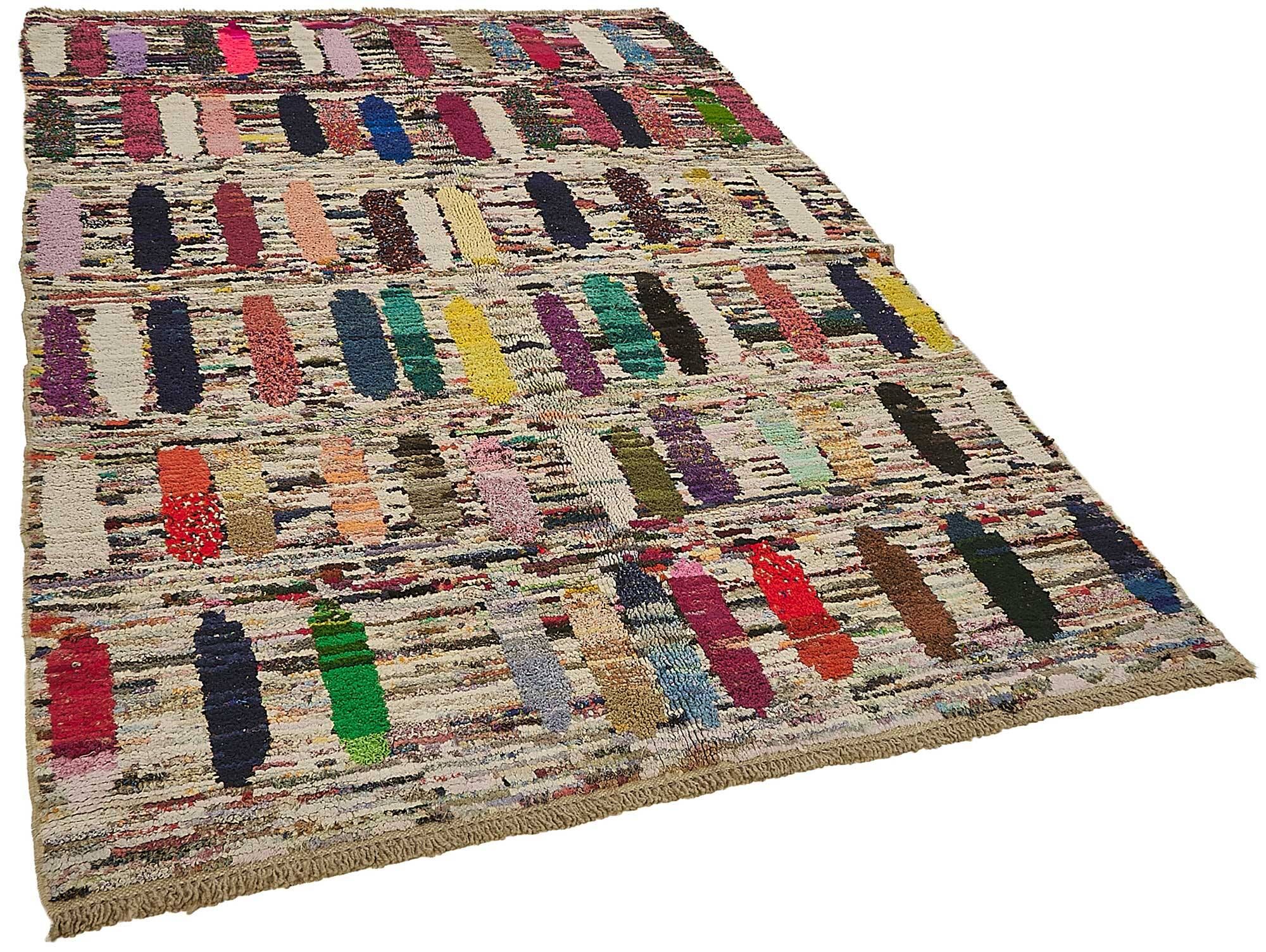 Tapis boho recyclé turc fait main 178 cm x 257 cm