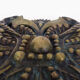 Openwork bronze wall lamp signed MC, 50s