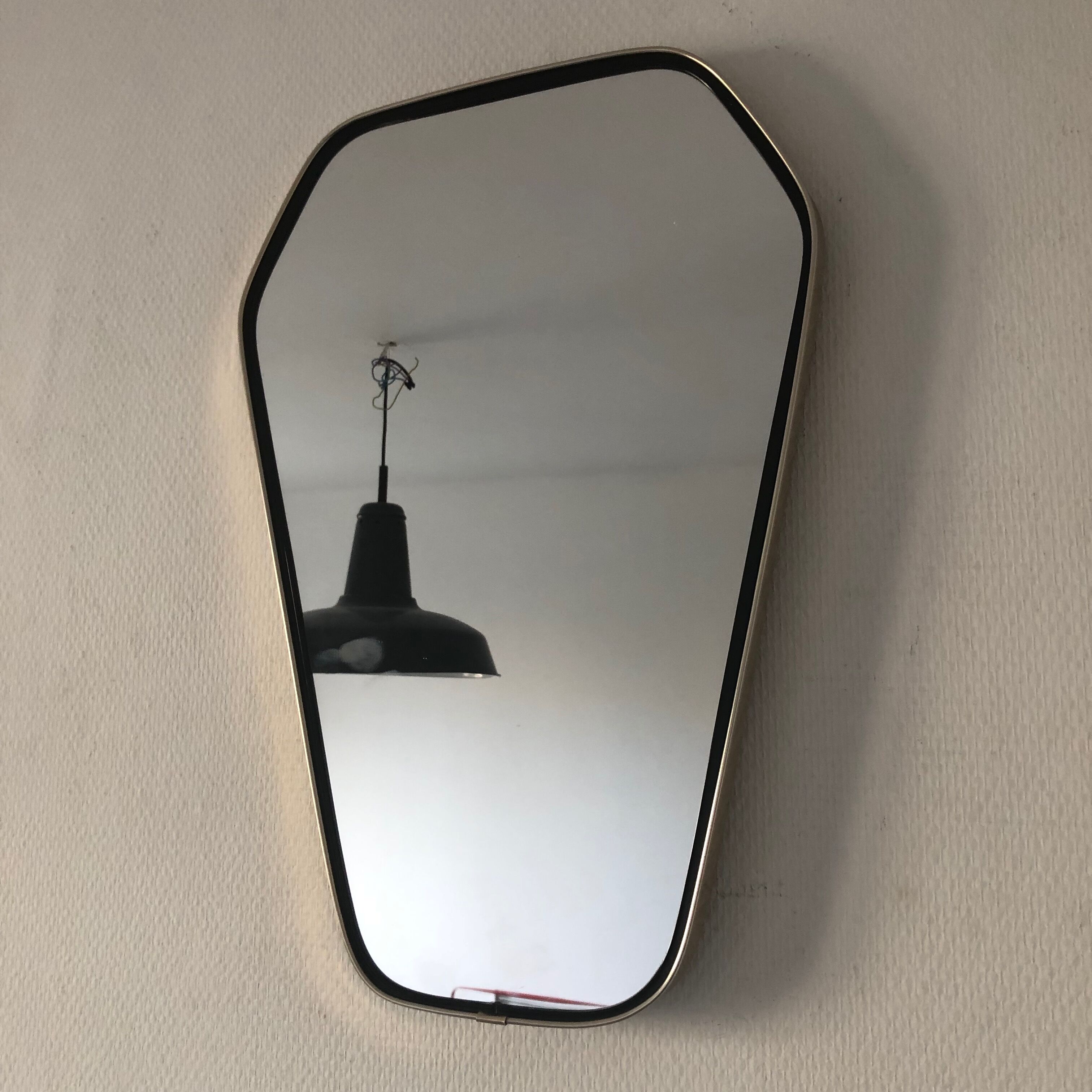Mirror hexagonal vintage 1960 49x33cm
