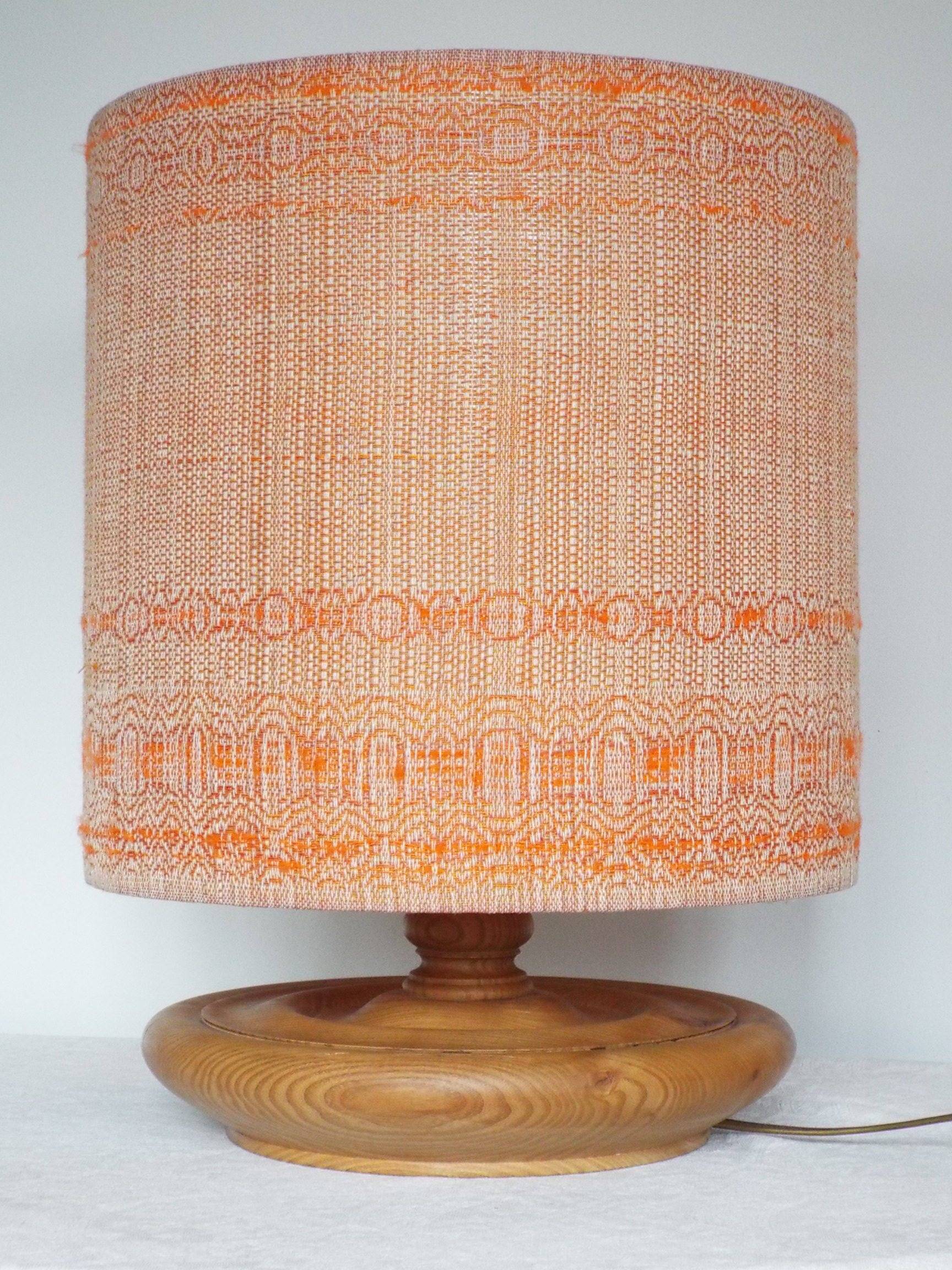 Lampe pied bois années 70