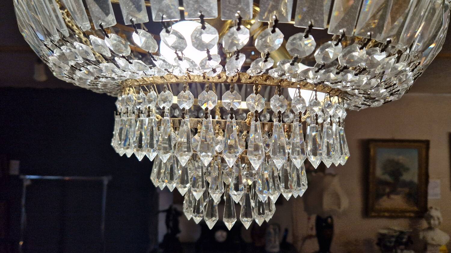 Lustre pampille vintage