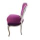 Chaise et repose pied de château en bois et velours bordeaux