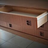 Scandinavian sideboard in teak and teak veneer in the late 60s