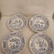 4 old plates talking rebus by factory of Gien