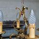 French vintage 4 branch bronze birdcage chandelier 5 arm ceiling fixture light chandelier FAL mfg