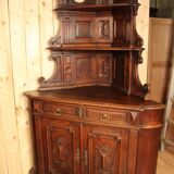 Pair of castle corner buffets XIXth
