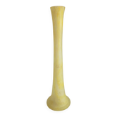 Large soliflore vase, yellow glass paste, vintage 1970s.