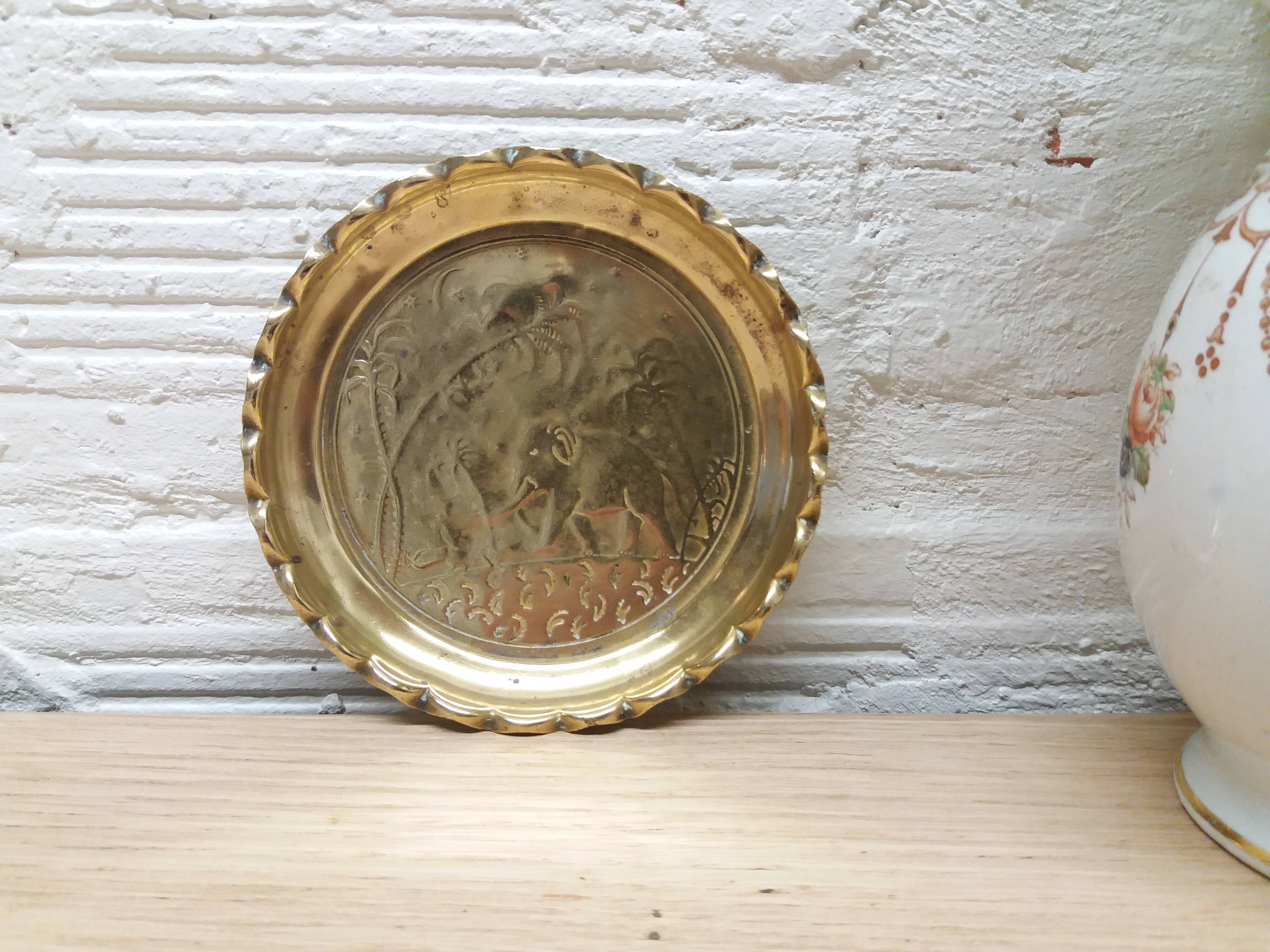 Golden brass cup