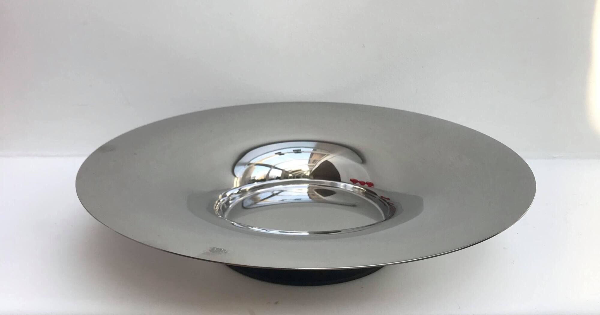 Erik Bagger Modernist Modernist Stainless Steel Table Center Bowl, Scandinavian Modernist Design Decor