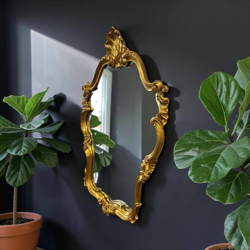 Miroir baroque doré vintage / miroir mural