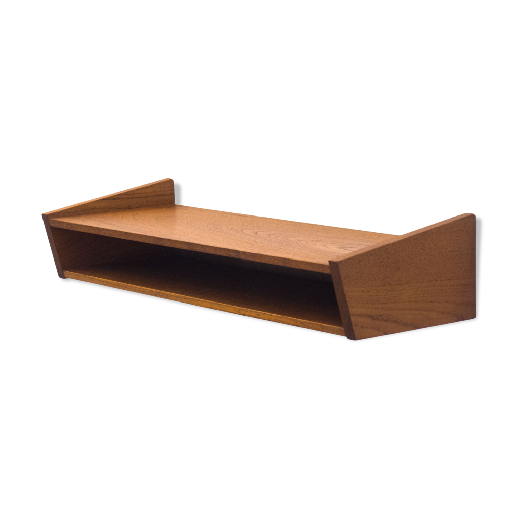 Étagère Flottante Murale En Bois Sculpté Fleurs - Style Vintage - Fabriquée En Inde