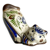 Vintage Decorated Handcrafted Stoneware Cat