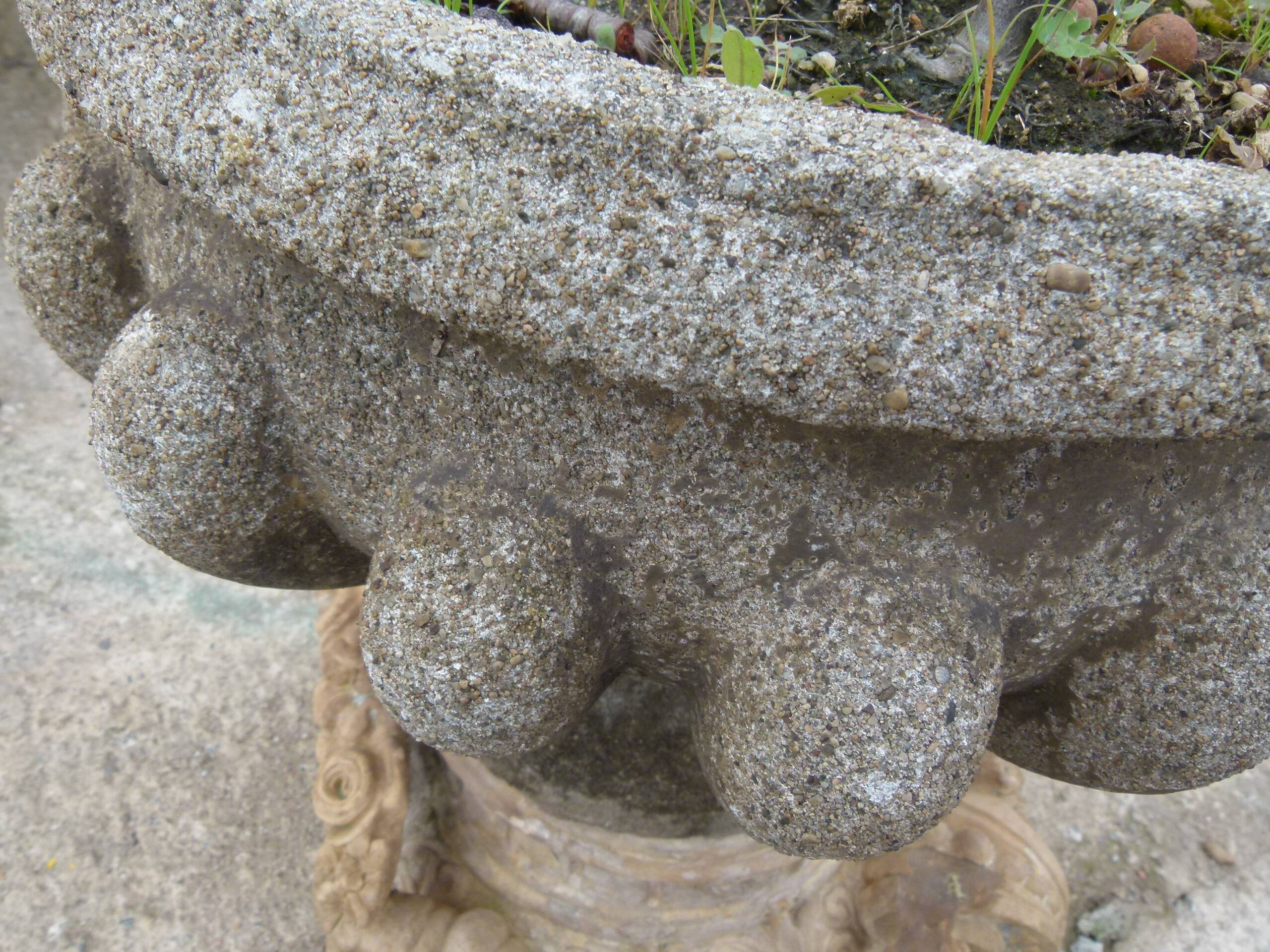 Stone and terracotta planter