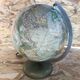 Old terrestrial globe world map perrina paris glass vintage metal foot