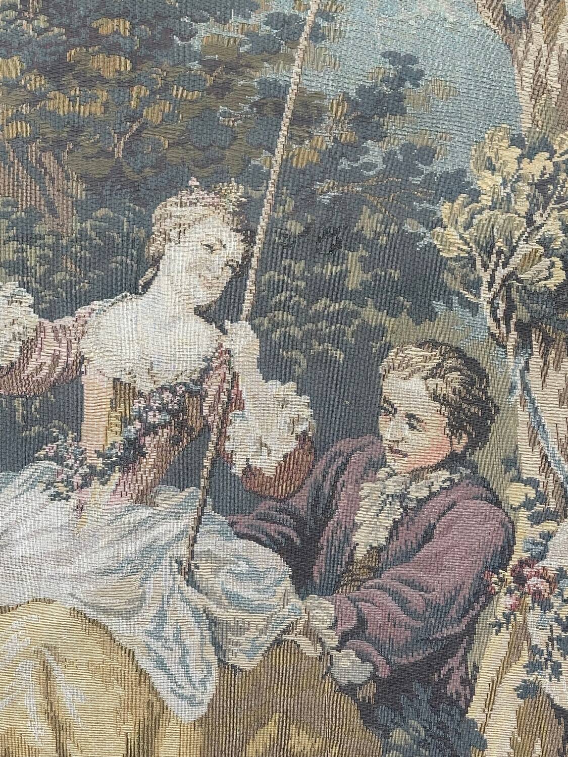Vintage French Aubusson style jacquard tapestry