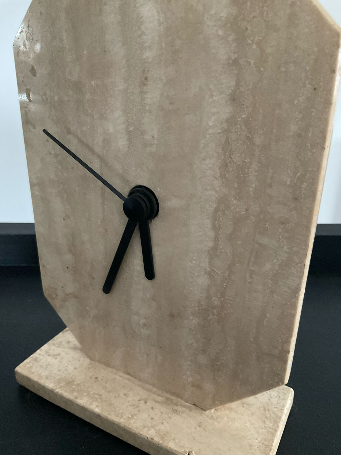 Travertine clock from the 70s