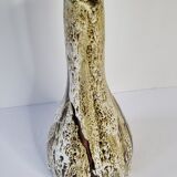 Fat lava glazed ceramic bottle vase