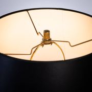 Lampe de table en céramique italienne Bitossi noir blanc grande