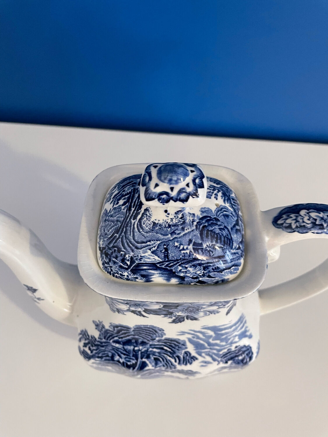 Théière vintage Enoch Wedgwood Tunstall Ltd « Woodland »porcelaine anglaise