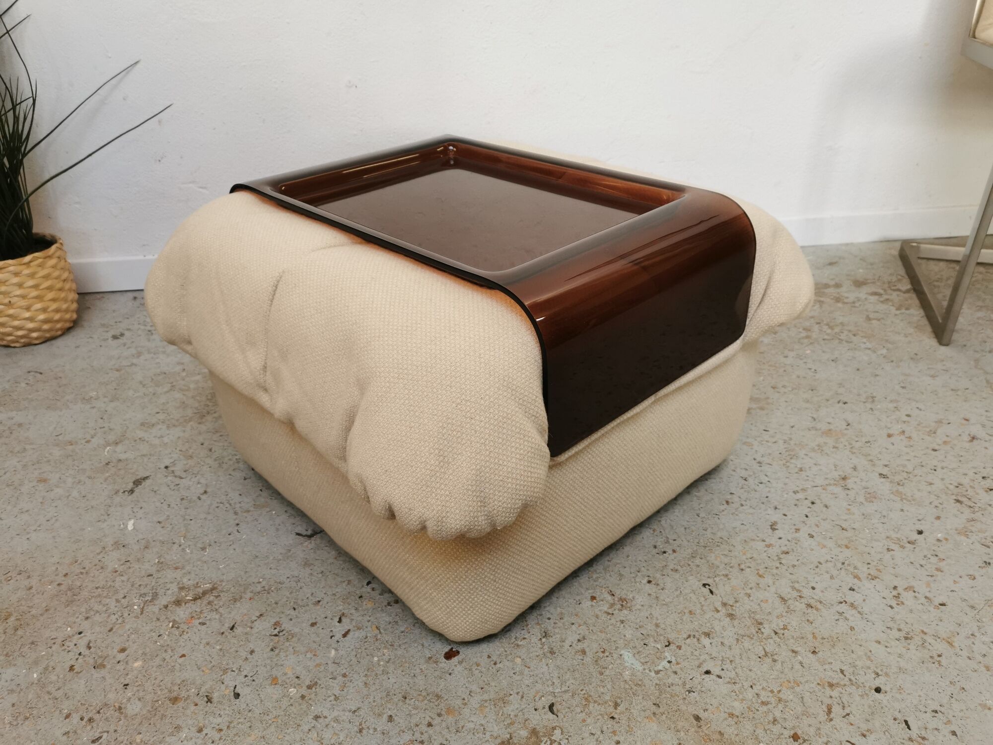 Pouf Gao by Jean Paul Laloy for Cinna vintage design 1970