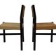 Vintage dining room chairs with papercord seat / 1970 design